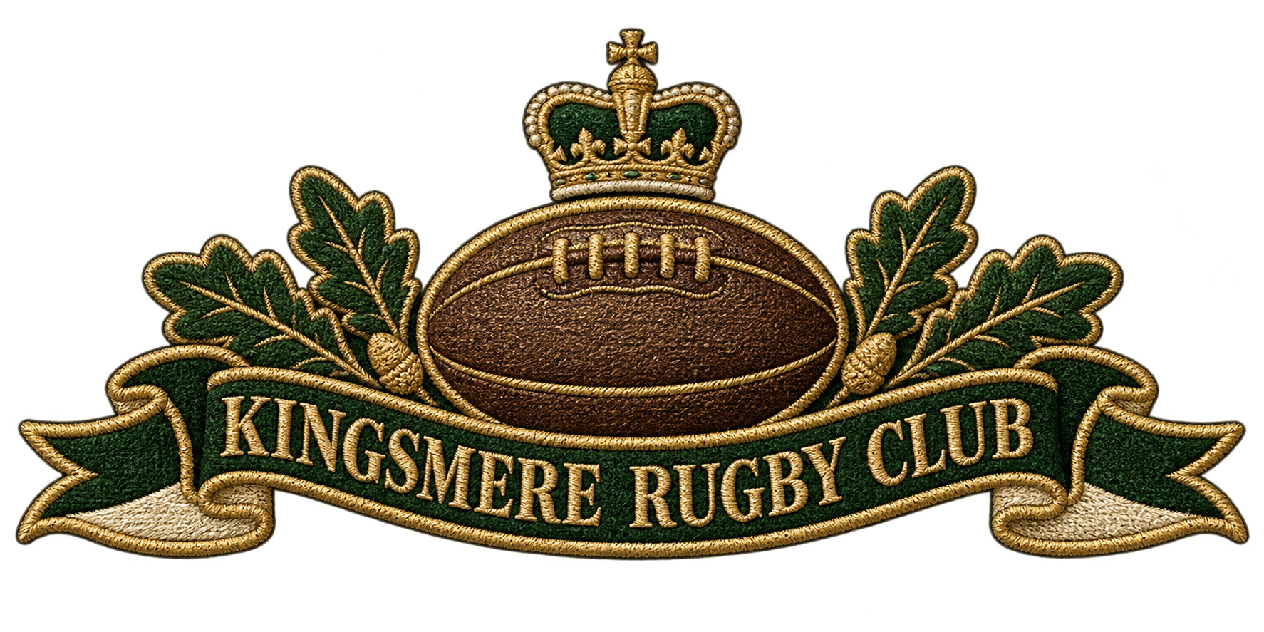 Fictional Kingsmere Rugby Club embroidered emblem